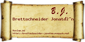 Brettschneider Jonatán névjegykártya